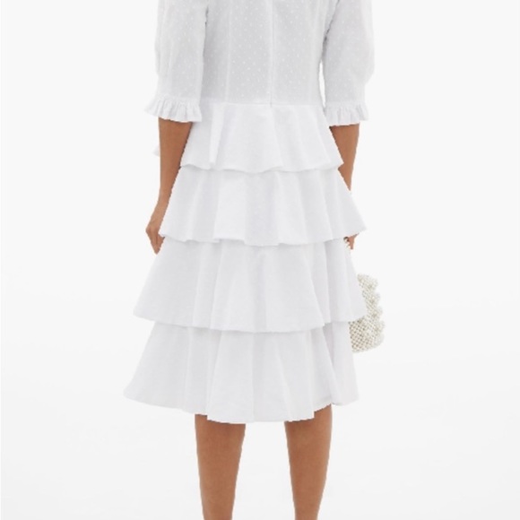 Batsheva Tiered Cotton Swiss Dot Dress - Picture 4 of 7